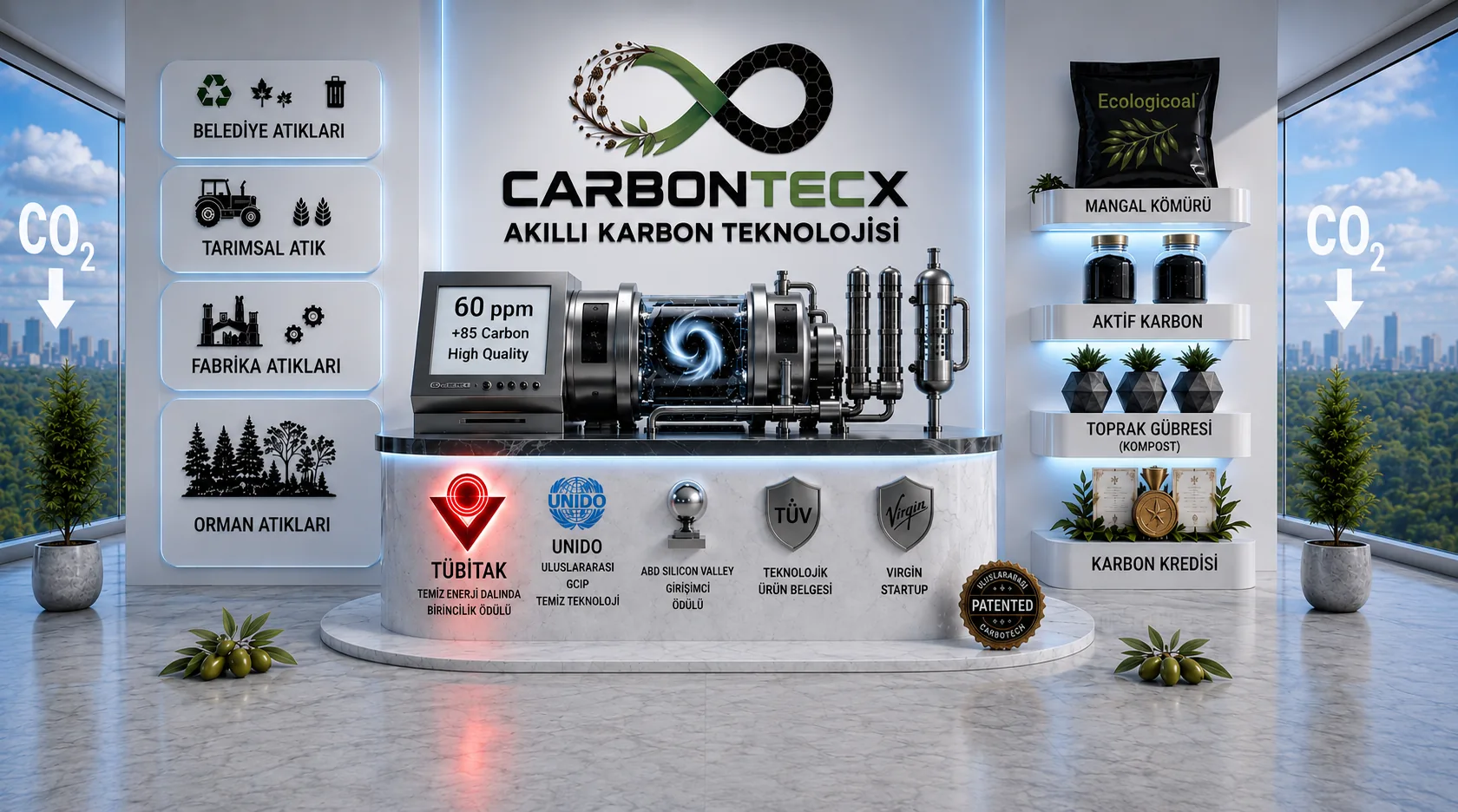 CarbonTecX Akıllı Karbon Teknolojisi - Piroliz Sistemi